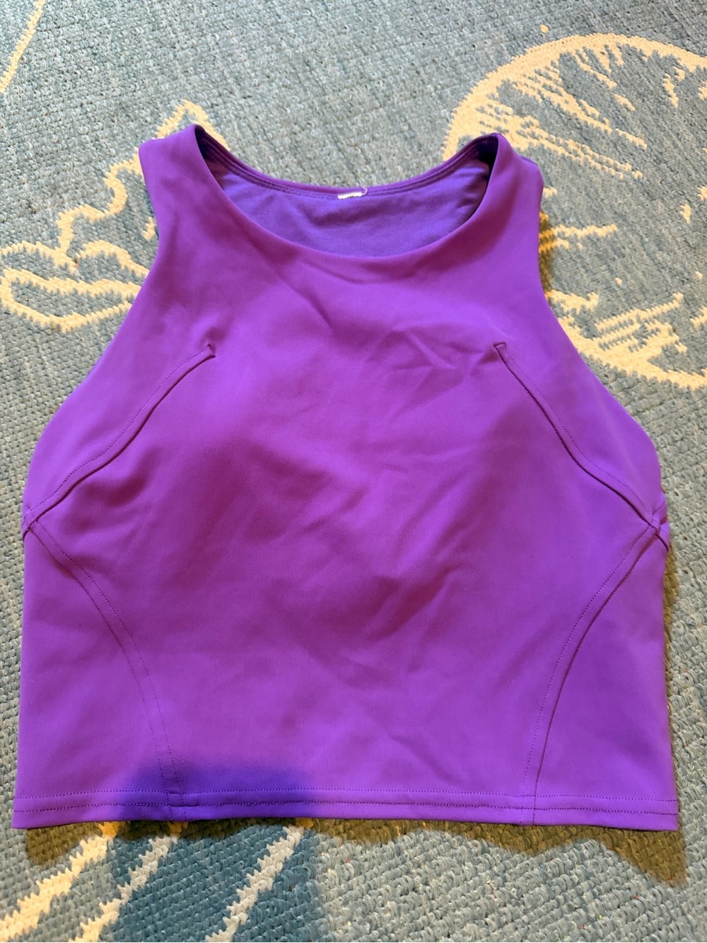 lululemon athletica Purple High-Neck Crop Tank